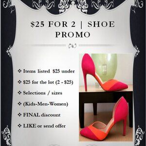 $25 for 2 | Shoe Sale Promo | SHOE items $25 under 👠👟👞